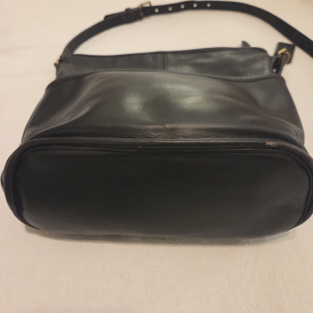COACH Vintage 90's SoHo Bleeker Black Glove Tanned Leather Bucket/Shoulder Bag - Picture 4 of 14